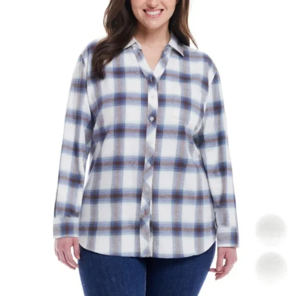 NWT Weatherproof Vintage Ladies' Flannel Shirt - Picture 1 of 2